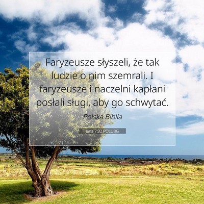 Jana 7:32 POLUBG Obraz Wersetu Biblijnego