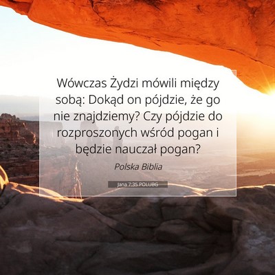 Jana 7:35 POLUBG Obraz Wersetu Biblijnego