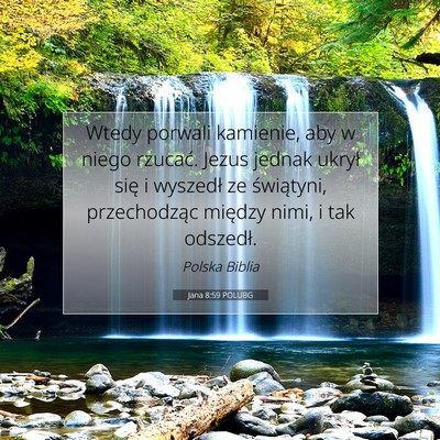 Jana 8:59 POLUBG Obraz Wersetu Biblijnego