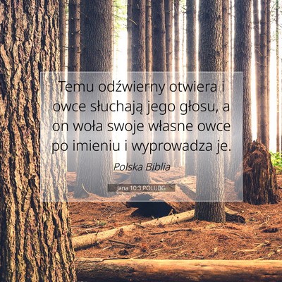 Jana 10:3 POLUBG Obraz Wersetu Biblijnego