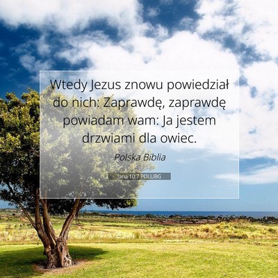 Jana 10:7 POLUBG Obraz Wersetu Biblijnego