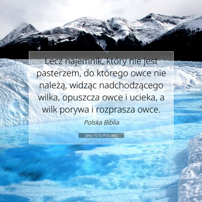 Jana 10:12 POLUBG Obraz Wersetu Biblijnego