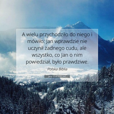 Jana 10:41 POLUBG Obraz Wersetu Biblijnego