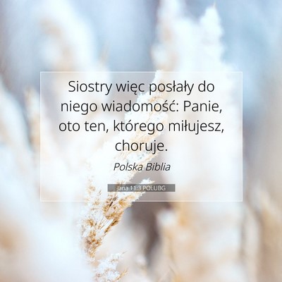Jana 11:3 POLUBG Obraz Wersetu Biblijnego