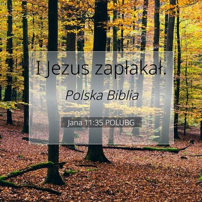 Jana 11:35 POLUBG Obraz Wersetu Biblijnego