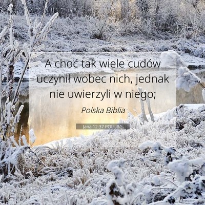 Jana 12:37 POLUBG Obraz Wersetu Biblijnego