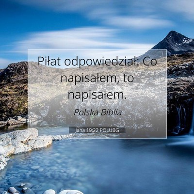 Jana 19:22 Werset Biblijny Wyjaśniony