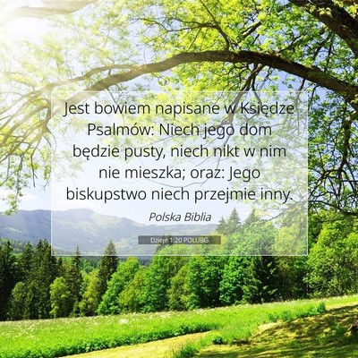 Dzieje 1:20 Werset Biblijny Wyjaśniony