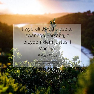 Dzieje 1:23 Werset Biblijny Wyjaśniony