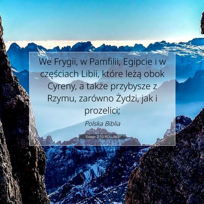 Dzieje 2:10 POLUBG Obraz Wersetu Biblijnego