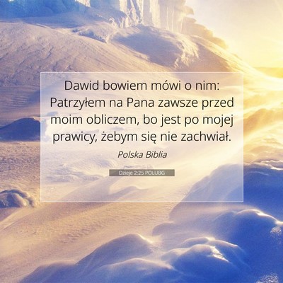Dzieje 2:25 POLUBG Obraz Wersetu Biblijnego