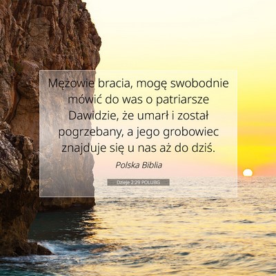 Dzieje 2:29 POLUBG Obraz Wersetu Biblijnego