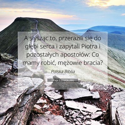 Dzieje 2:37 POLUBG Obraz Wersetu Biblijnego