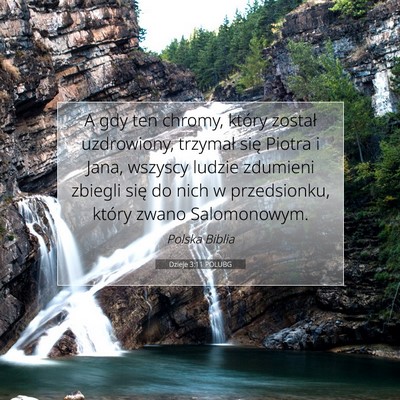 Dzieje 3:11 Werset Biblijny Wyjaśniony