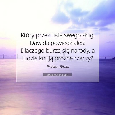 Dzieje 4:25 POLUBG Obraz Wersetu Biblijnego