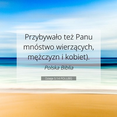 Dzieje 5:14 POLUBG Obraz Wersetu Biblijnego