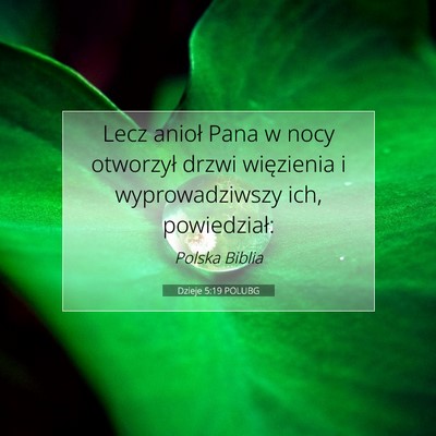 Dzieje 5:19 POLUBG Obraz Wersetu Biblijnego