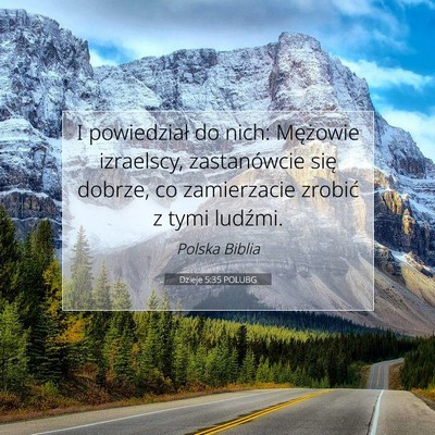 Dzieje 5:35 POLUBG Obraz Wersetu Biblijnego