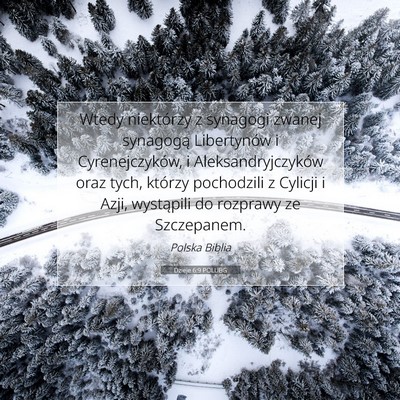 Dzieje 6:9 POLUBG Obraz Wersetu Biblijnego
