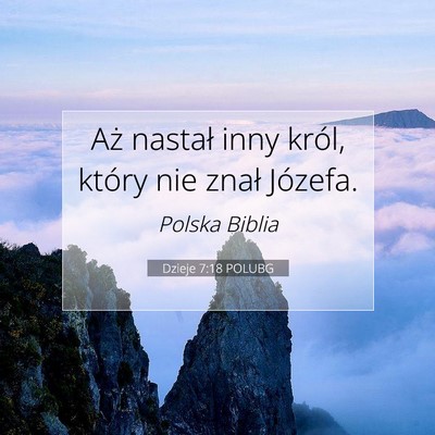 Dzieje 7:18 POLUBG Obraz Wersetu Biblijnego
