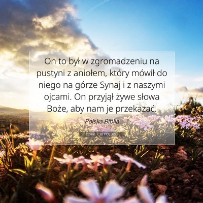 Dzieje 7:38 POLUBG Obraz Wersetu Biblijnego