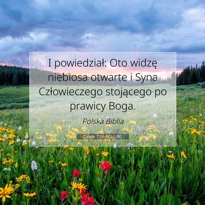 Dzieje 7:56 POLUBG Obraz Wersetu Biblijnego