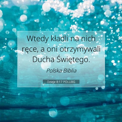 Dzieje 8:17 POLUBG Obraz Wersetu Biblijnego