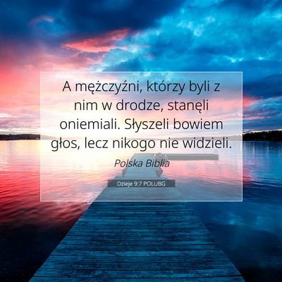 Dzieje 9:7 POLUBG Obraz Wersetu Biblijnego