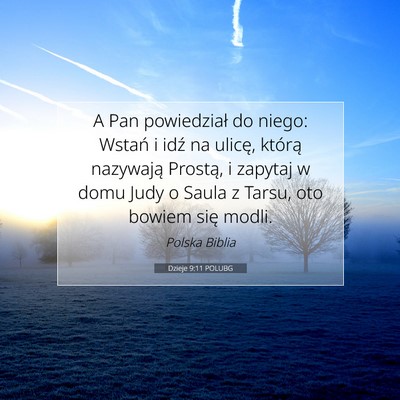 Dzieje 9:11 POLUBG Obraz Wersetu Biblijnego
