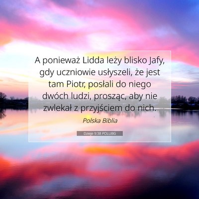 Dzieje 9:38 POLUBG Obraz Wersetu Biblijnego