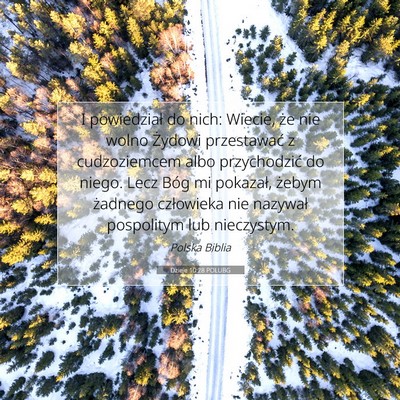 Dzieje 10:28 POLUBG Obraz Wersetu Biblijnego