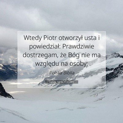 Dzieje 10:34 POLUBG Obraz Wersetu Biblijnego