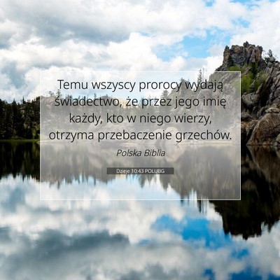 Dzieje 10:43 POLUBG Obraz Wersetu Biblijnego
