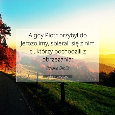 Dzieje 11:2 POLUBG Obraz Wersetu Biblijnego