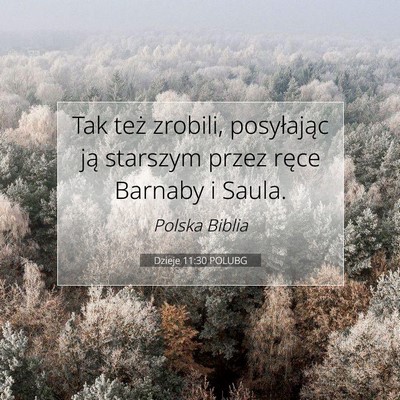 Dzieje 11:30 POLUBG Obraz Wersetu Biblijnego