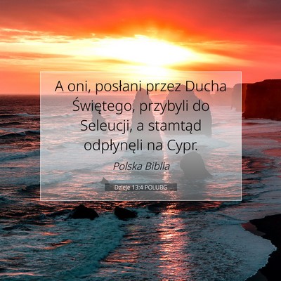Dzieje 13:4 POLUBG Obraz Wersetu Biblijnego