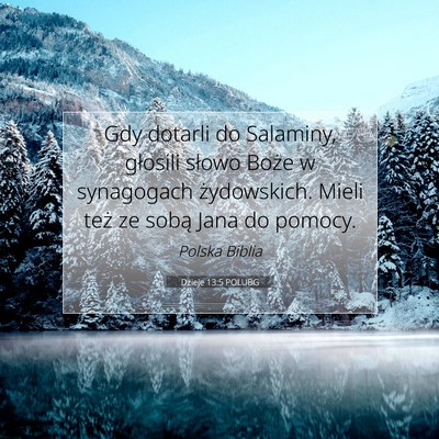 Dzieje 13:5 POLUBG Obraz Wersetu Biblijnego