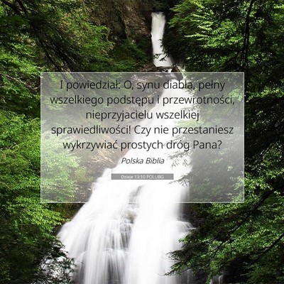Dzieje 13:10 POLUBG Obraz Wersetu Biblijnego