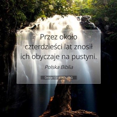 Dzieje 13:18 POLUBG Obraz Wersetu Biblijnego