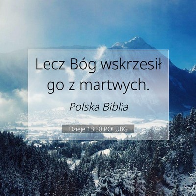Dzieje 13:30 POLUBG Obraz Wersetu Biblijnego
