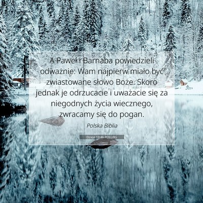 Dzieje 13:46 POLUBG Obraz Wersetu Biblijnego