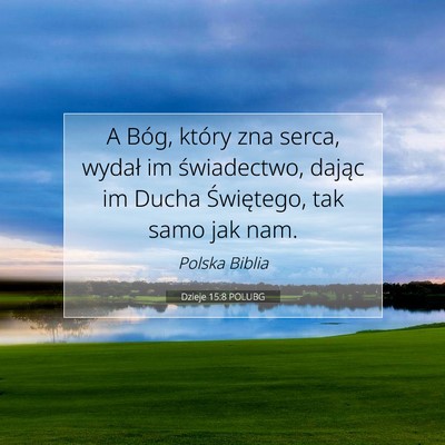 Dzieje 15:8 POLUBG Obraz Wersetu Biblijnego