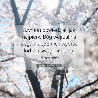 Dzieje 15:14 POLUBG Obraz Wersetu Biblijnego