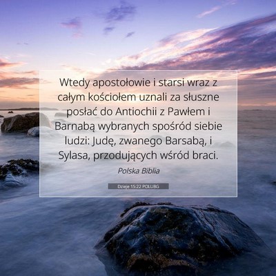 Dzieje 15:22 POLUBG Obraz Wersetu Biblijnego