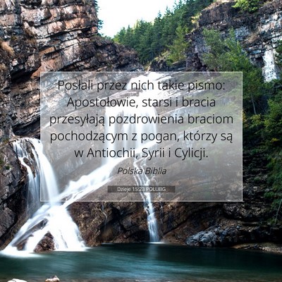 Dzieje 15:23 POLUBG Obraz Wersetu Biblijnego