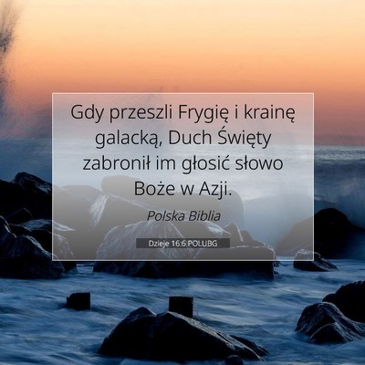 Dzieje 16:6 POLUBG Obraz Wersetu Biblijnego
