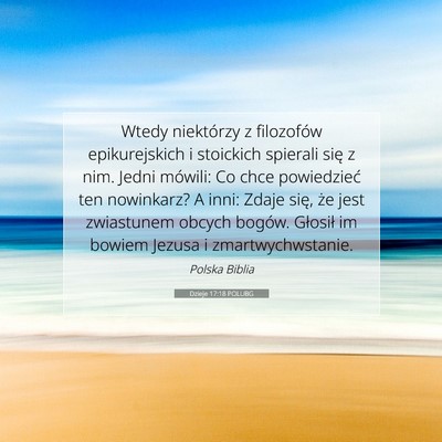 Dzieje 17:18 POLUBG Obraz Wersetu Biblijnego