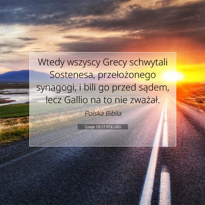 Dzieje 18:17 POLUBG Obraz Wersetu Biblijnego