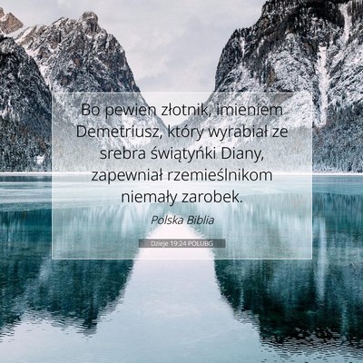 Dzieje 19:24 POLUBG Obraz Wersetu Biblijnego