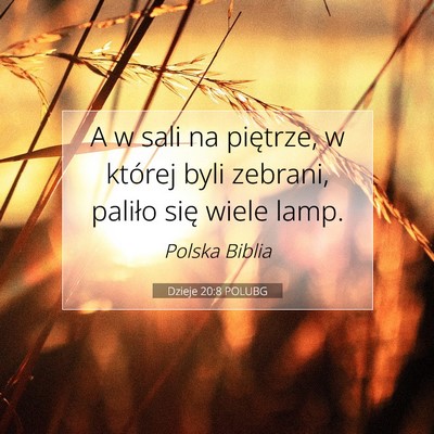 Dzieje 20:8 POLUBG Obraz Wersetu Biblijnego